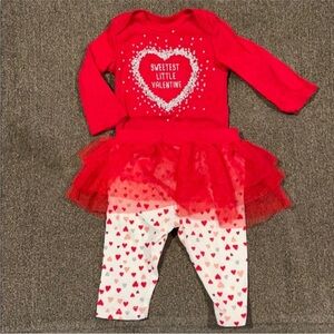Kids Baby Girl Valentine Valentine’s Day Outfit size 0-3 Months